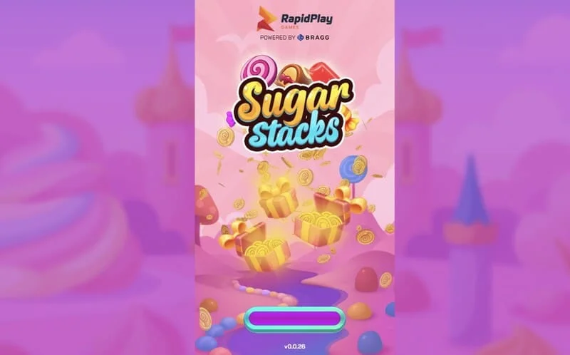 Sugar Stacks - hleðsluskjár með RapidPlay Games merkinu